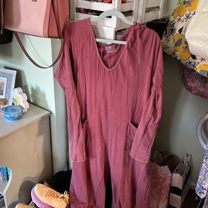 Free People hooded Hot Shot long sleeve jumpsuit